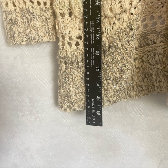 🪷Anthropologie🪷Knitted & Knotted Cardigan Open Knit Wool Mohair Blend, Medium - Picture 12 of 15